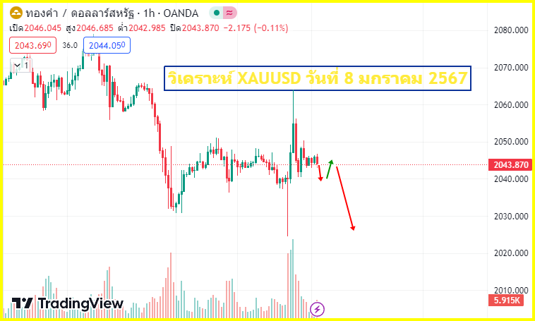 วิเคราะห์ xauusd-8-1-2024