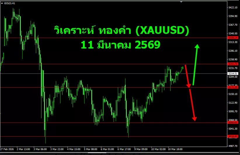 กราฟทองคำ 11 มีนาคม 2569